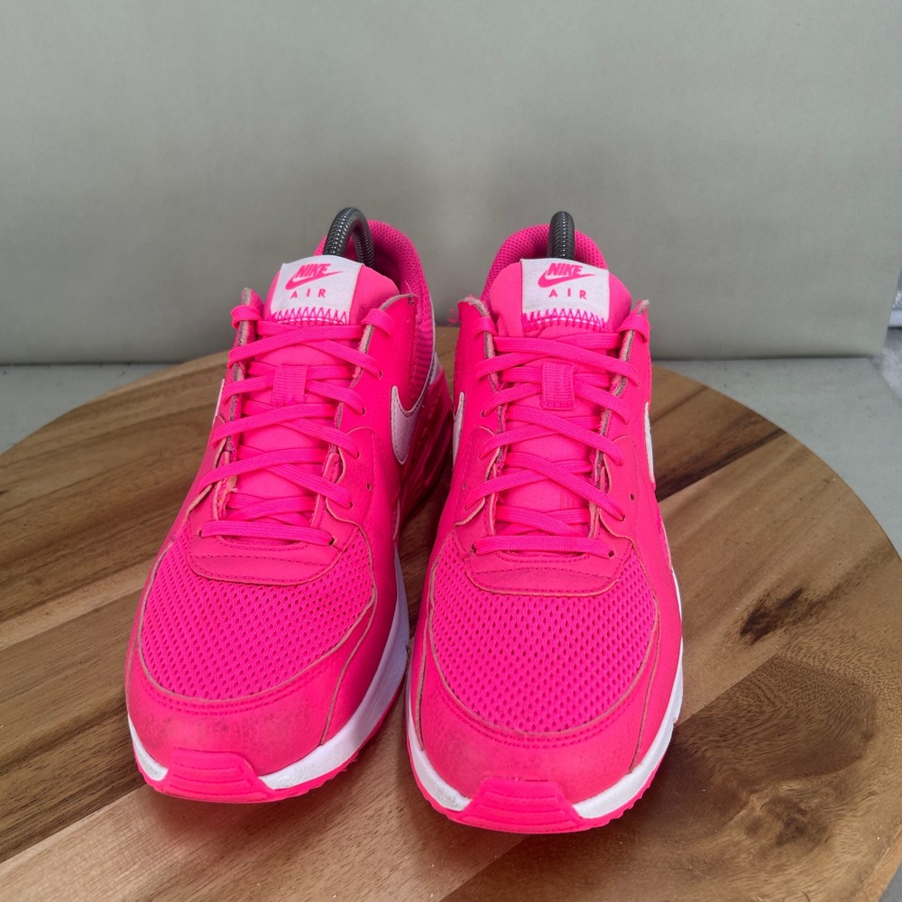 Nike Women's Bright Pink and White Sneakers - Picture 2 of 8